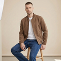 Men’s Premium Suede Bomber Jacket