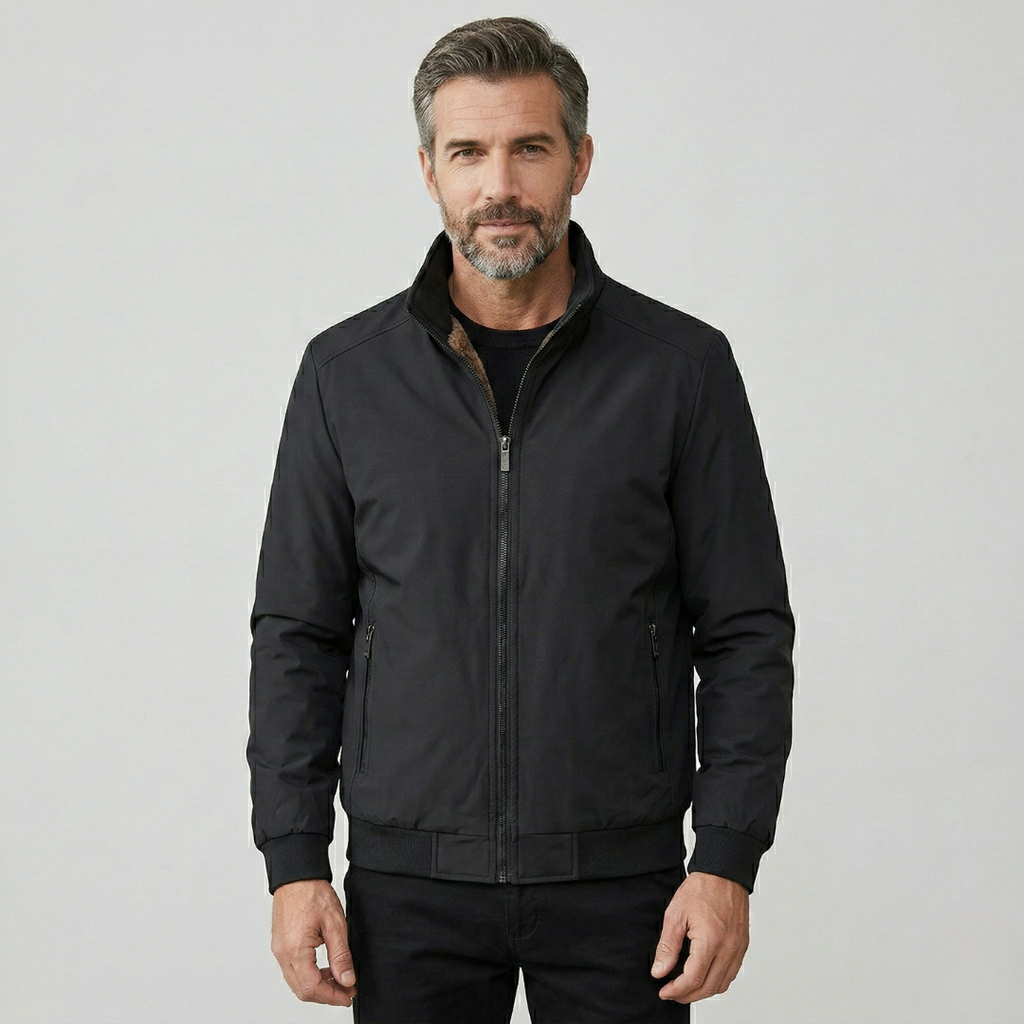 Men’s Classic Minimalist Zip-Up Jacket